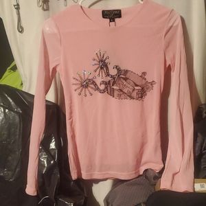 NWT Girl Longsleeve Sheer Blouse